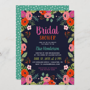 Bright Floral Bridal Shower Invitation