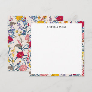 Bright Floral Colourful Blooms Pattern Card