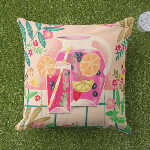 Bright Floral Colourful Fruit Summer Cushion