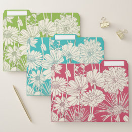 Bright Floral File Folder