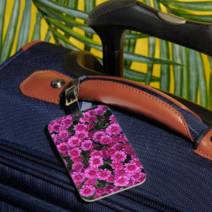 Bright floral luggage tag