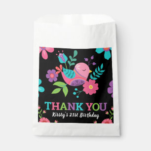 Bright Floral Mexican Fiesta Birthday Party Favour Bag