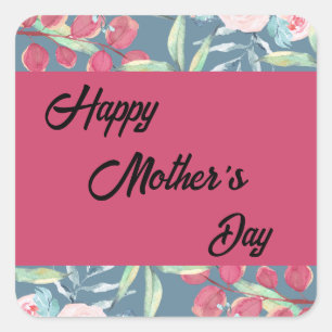 Bright Floral   Mother's Day 2024 Square Sticker