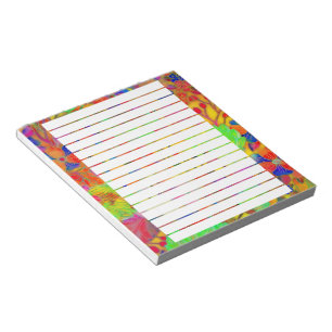 bright floral notepad