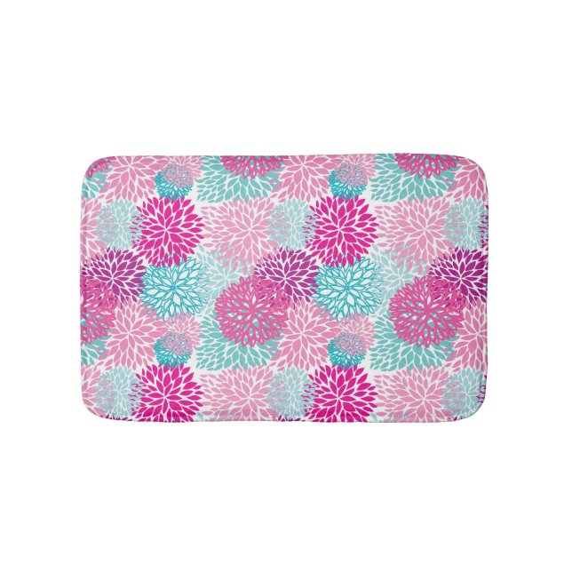 Bright Floral pattern 2 Bath Mat (Front)