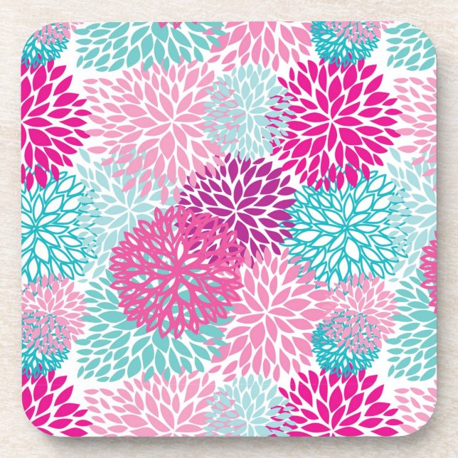 Bright Floral pattern 2 Coaster (Front)