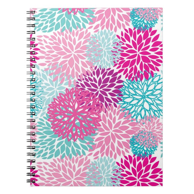 Bright Floral pattern 2 Notebook (Front)