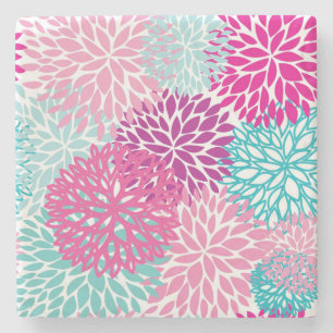 Bright Floral pattern 2 Stone Coaster