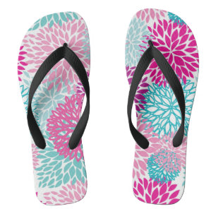 Bright Floral pattern 2 Thongs