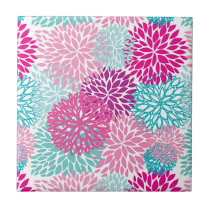 Bright Floral pattern 2 Tile