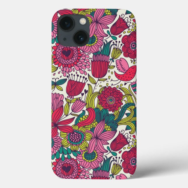 Bright floral pattern Case-Mate iPhone case (Back)