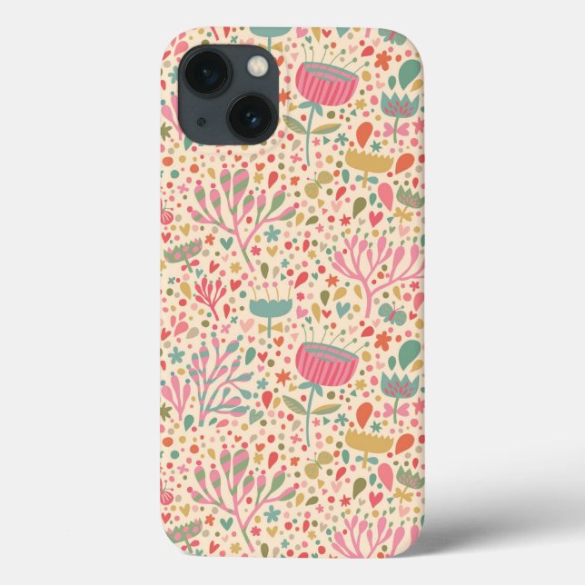 Bright floral pattern Case-Mate iPhone case (Back)