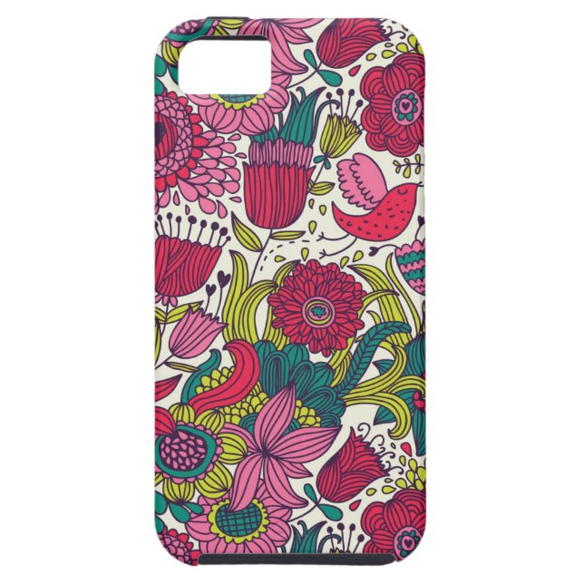 Bright floral pattern Case-Mate iPhone case (Back)