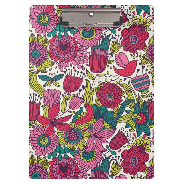 Bright floral pattern clipboard (Front)