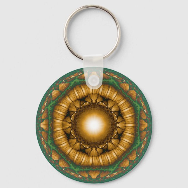 Bright floral pattern key ring (Front)