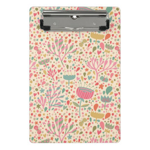 Bright floral pattern mini clipboard
