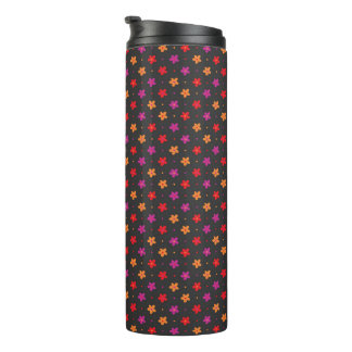 Bright floral pops of color floral thermal tumbler