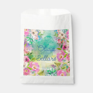 Bright Floral Profusion Bridal Shower Favour Bag