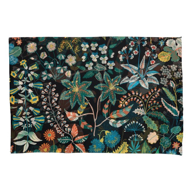Bright Floral: Random Botanical Seamless. Pillowcase (Front)