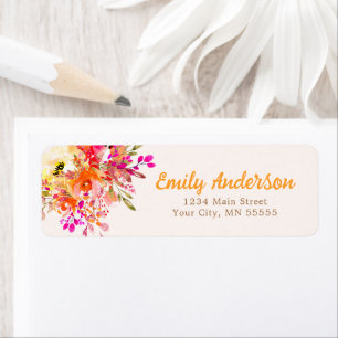Bright Floral Return Address Label
