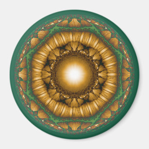 Bright floral shiny pattern magnet