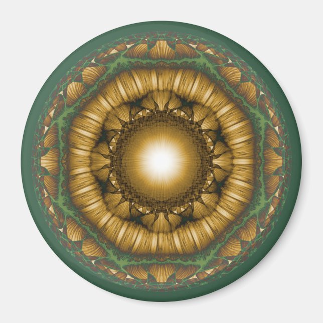 Bright floral shiny pattern magnet (Front)