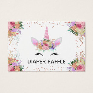 Bright Floral Unicorn Diaper Raffle