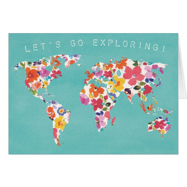 Bright Floral World Teal (Front Horizontal)