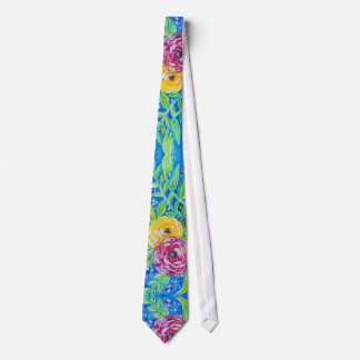 Bright Florals Mirrored Tie