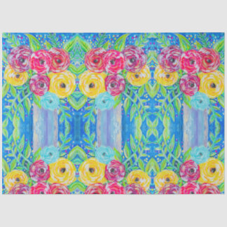 Bright Florals Mirrored Tissue Paper
