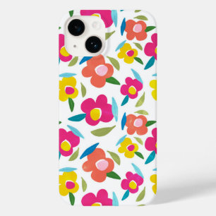 Bright Florals on White Case-Mate iPhone 14 Case