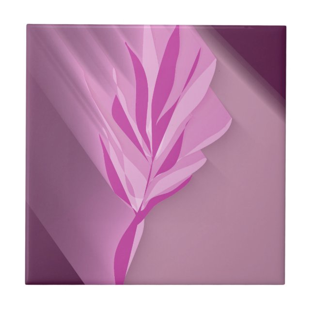 Bright flower. ceramic tile (Front)