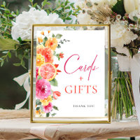 Bright Flower Citrus Slice Bridal Cards and Gifts