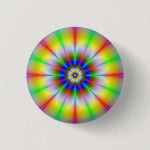 Bright Flower Pinback Button