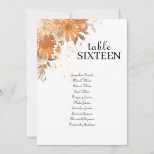 Bright Flower Spring Summer Wedding Seating Card