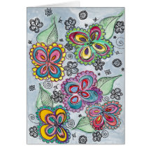 Bright Flower Watercolor card