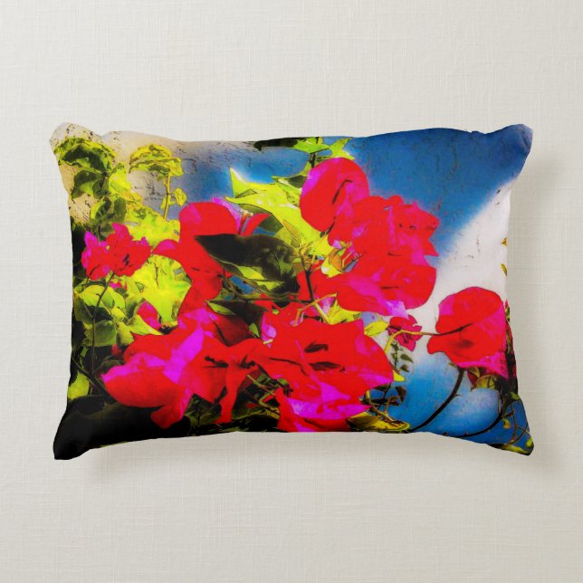 Bright Flowers Accent Pillow (Front)