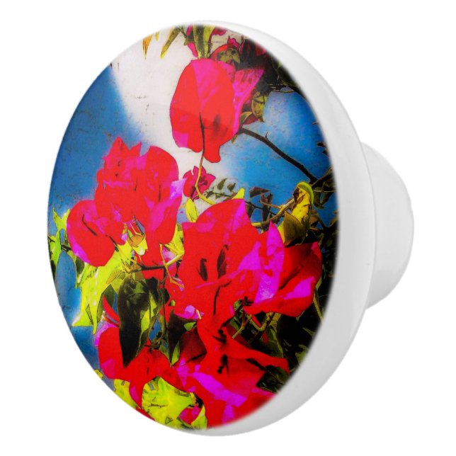 Bright Flowers Ceramic Pull (Right)