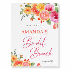 Bright Flowers Floral Citrus Bridal Brunch WELCOME