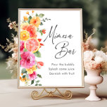 Bright Flowers Floral Citrus Bridal Mimosa Bar Poster<br><div class="desc">For further customisation,  please click the "Personalise this template",  then "Edit using Design Tool". Stylish editable easy to use wedding templates,  more items available in the store (invitations,  rsvp,  thank you cards,  stationery & decor). If you need help or matching items,  please contact me.</div>