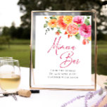 Bright Flowers Floral Citrus Bridal Mimosa Bar Poster<br><div class="desc">For further customisation,  please click the "Personalise this template",  then "Edit using Design Tool". Stylish editable easy to use wedding templates,  more items available in the store (invitations,  rsvp,  thank you cards,  stationery & decor). If you need help or matching items,  please contact me.</div>