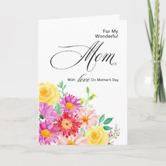 Bright Flowers for Mum On Mother's Day Card