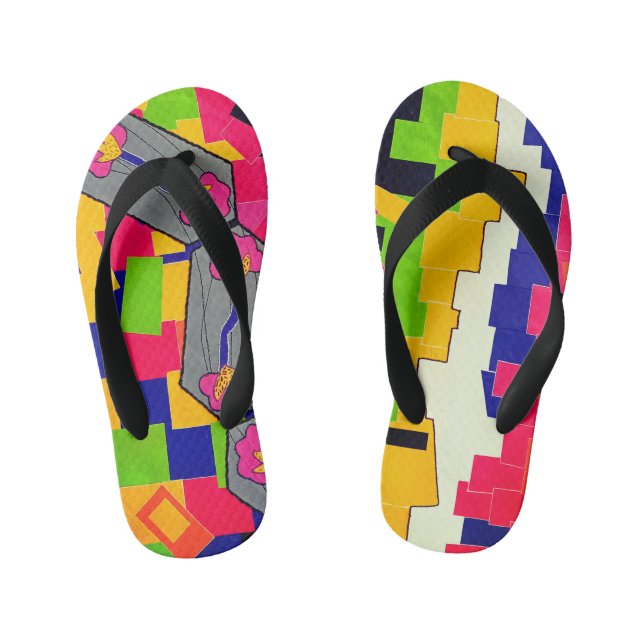 Bright flowers kid's thongs (Footbed)