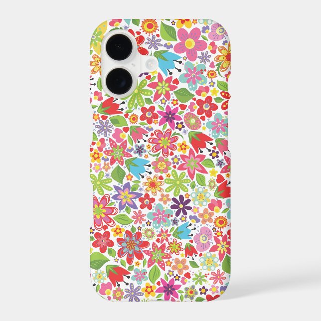 Bright Flowers Pattern IPHONE 17 Case (Back)