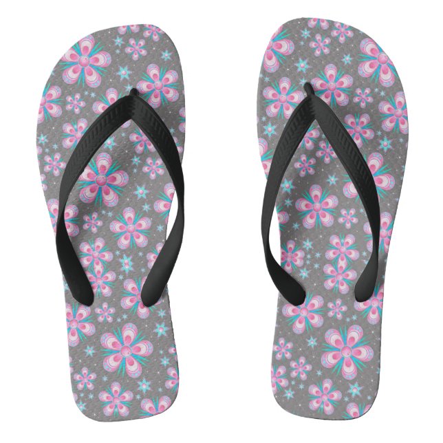 Bright Flowers Thongs (Footbed)