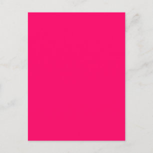 Bright Fluorescent Hot Pink Neon Postcard