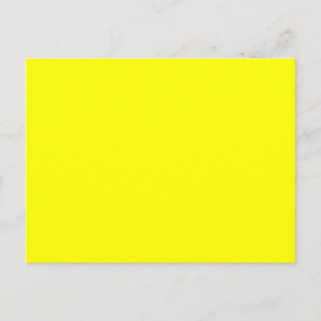 Bright Fluorescent Neon Yellow Postcard (Front)