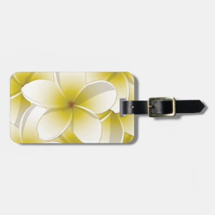 Bright Frangipani/ Plumeria flowers Luggage Tag