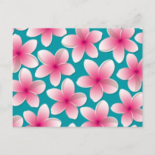Bright Frangipani/ Plumeria flowers Postcard