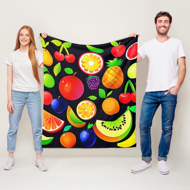 Bright Fruit Collection Fleece Blanket (In Situ)